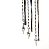 Silver Chain and Spiked Ear Cuff